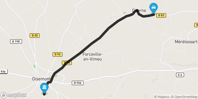 Itinéraire vers Oisemont