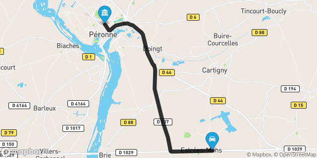 Itinéraire vers Péronne
