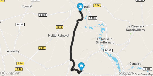 Itinéraire vers Moreuil