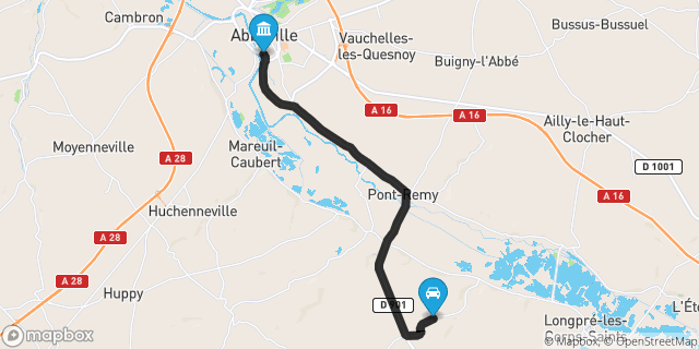 Itinéraire vers Abbeville