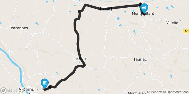 Itinéraire vers Villemur-sur-Tarn