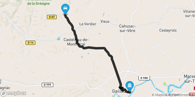 Itinéraire vers Gaillac