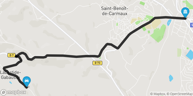 Itinéraire vers Carmaux