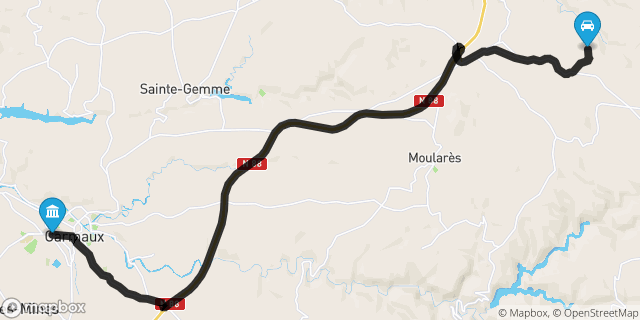 Itinéraire vers Carmaux