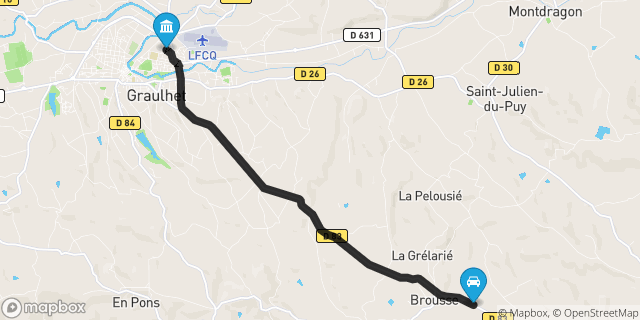 Itinéraire vers Graulhet