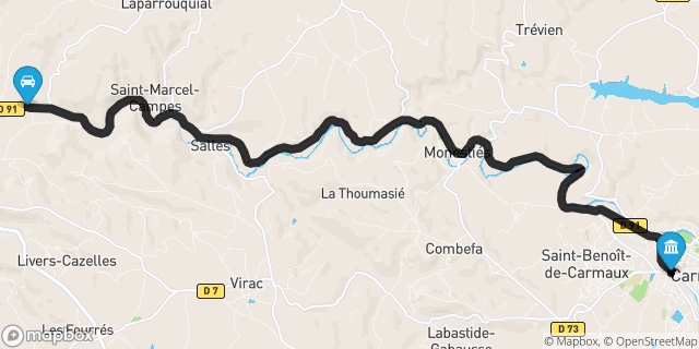 Itinéraire vers Carmaux