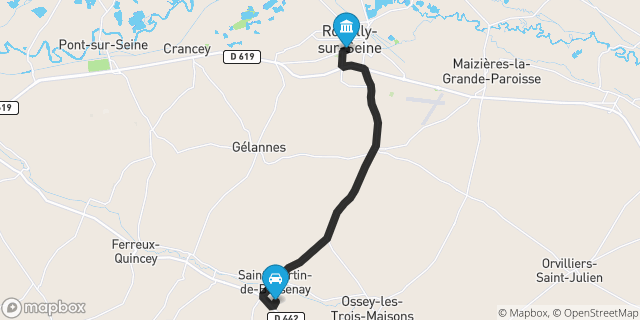 Itinéraire vers Romilly-sur-Seine