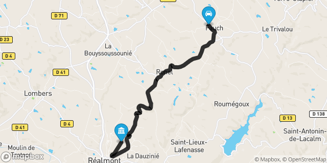 Itinéraire vers Réalmont