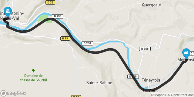 Itinéraire vers Saint-Antonin-Noble-Val