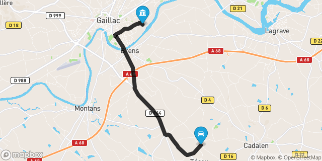 Itinéraire vers Gaillac