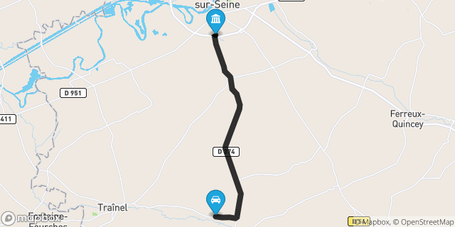 Itinéraire vers Nogent-sur-Seine