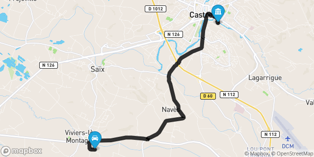 Itinéraire vers Castres