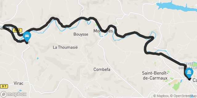 Itinéraire vers Carmaux