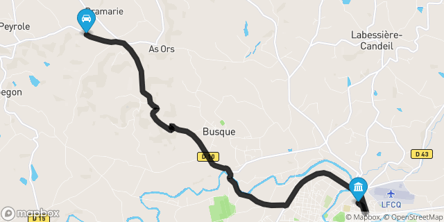 Itinéraire vers Graulhet