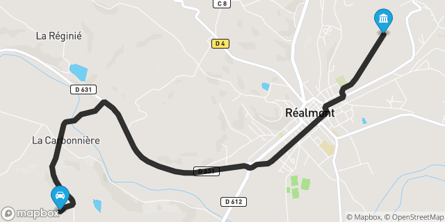 Itinéraire vers Réalmont