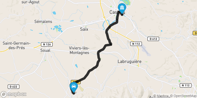 Itinéraire vers Castres