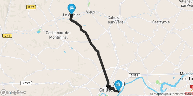 Itinéraire vers Gaillac