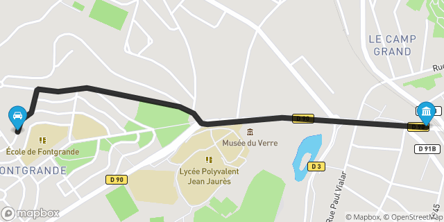 Itinéraire vers Carmaux