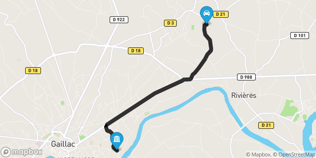 Itinéraire vers Gaillac
