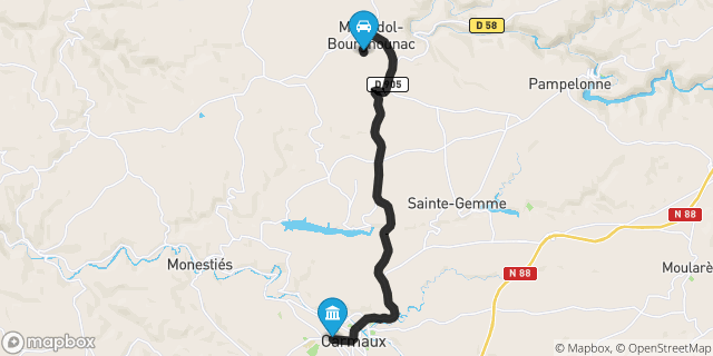 Itinéraire vers Carmaux