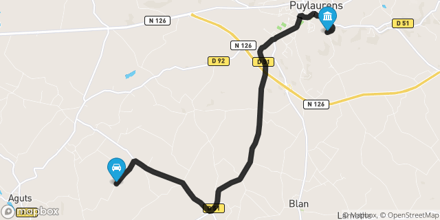 Itinéraire vers Puylaurens