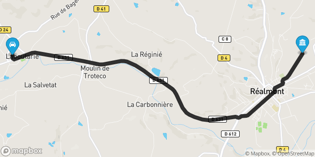 Itinéraire vers Réalmont
