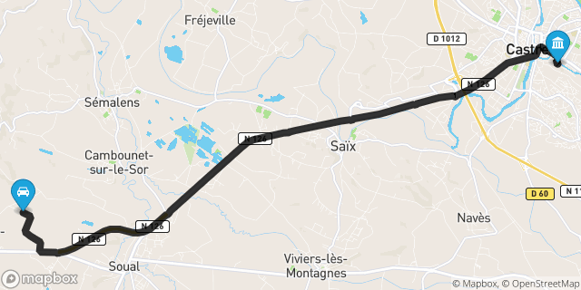 Itinéraire vers Castres