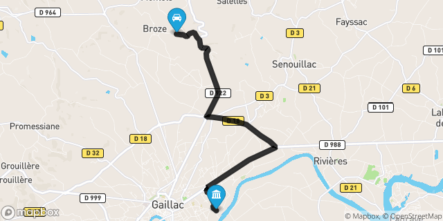 Itinéraire vers Gaillac