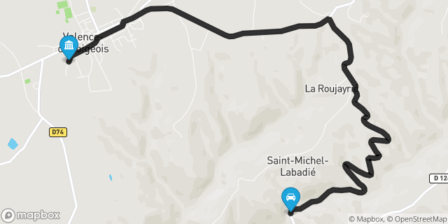 Itinéraire vers Valence-d'Albigeois