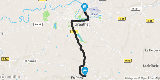 Itinéraire vers Graulhet