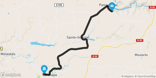 Itinéraire vers Carmaux