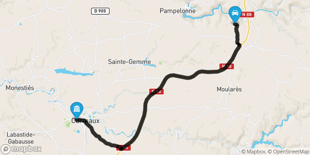 Itinéraire vers Carmaux