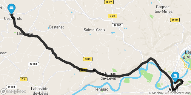 Itinéraire vers Albi