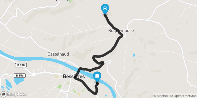 Itinéraire vers Bessières