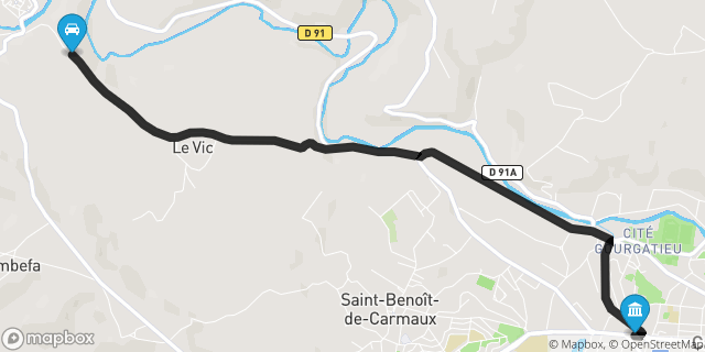Itinéraire vers Carmaux