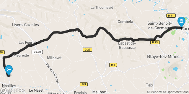Itinéraire vers Carmaux