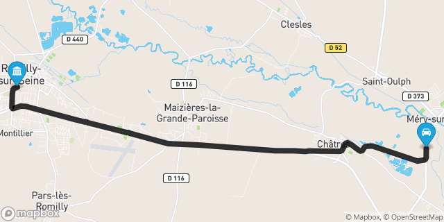 Itinéraire vers Romilly-sur-Seine
