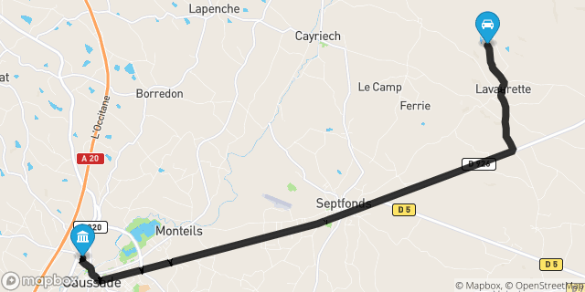 Itinéraire vers Caussade