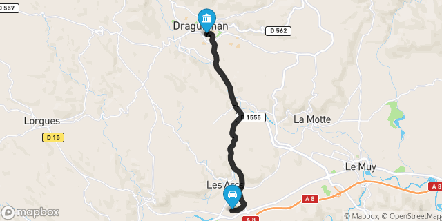 Itinéraire vers Draguignan
