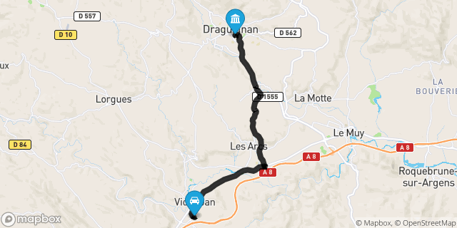 Itinéraire vers Draguignan