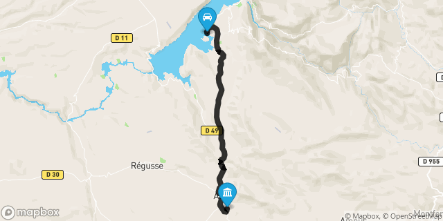 Itinéraire vers Aups