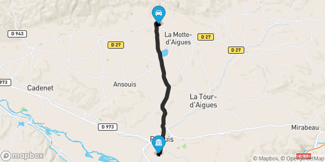Itinéraire vers Pertuis
