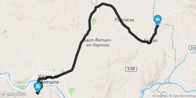 Itinéraire vers Vaison-la-Romaine