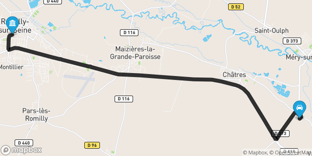 Itinéraire vers Romilly-sur-Seine