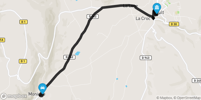 Itinéraire vers Sault