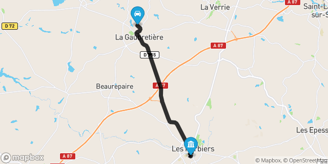 Itinéraire vers Herbiers