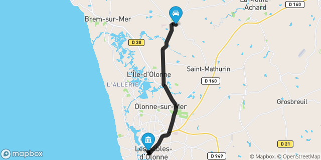 Itinéraire vers Sables-d'Olonne