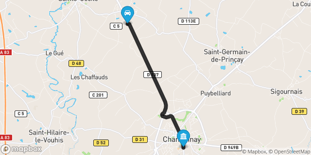 Itinéraire vers Chantonnay