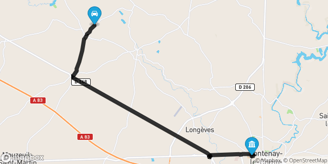 Itinéraire vers Fontenay-le-Comte