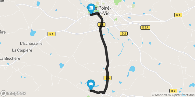 Itinéraire vers Le Poiré-sur-Vie